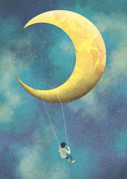 Луна иллюстрация