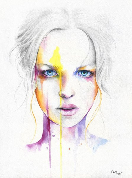 Реалистично нарисованные девушки