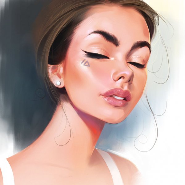 Рисунки акварелью девушки