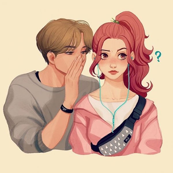 Парень и девушка мультяшные