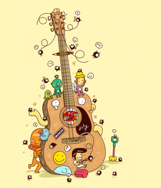 Гитара рисунок