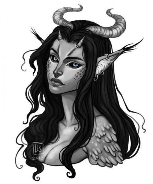 Демон рисунок карандашом