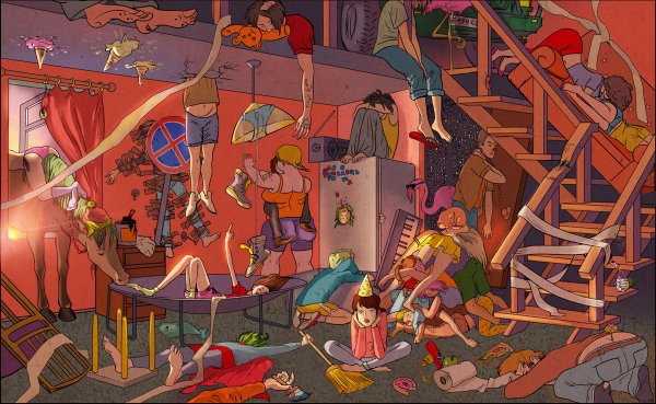 Тусовка карикатура