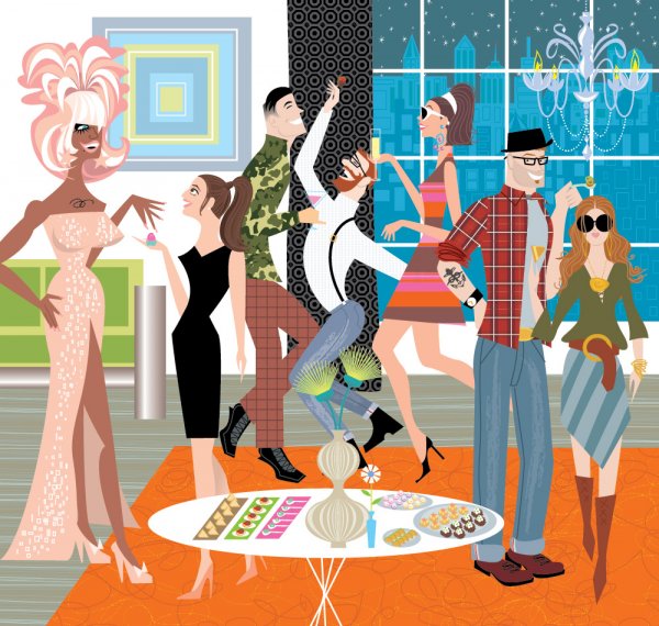 Вечеринка в стиле рисования