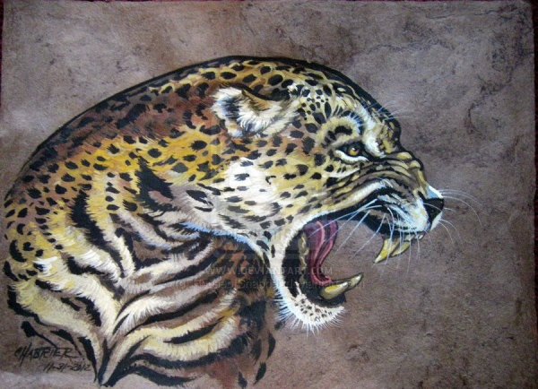 Цветные леопарды арт