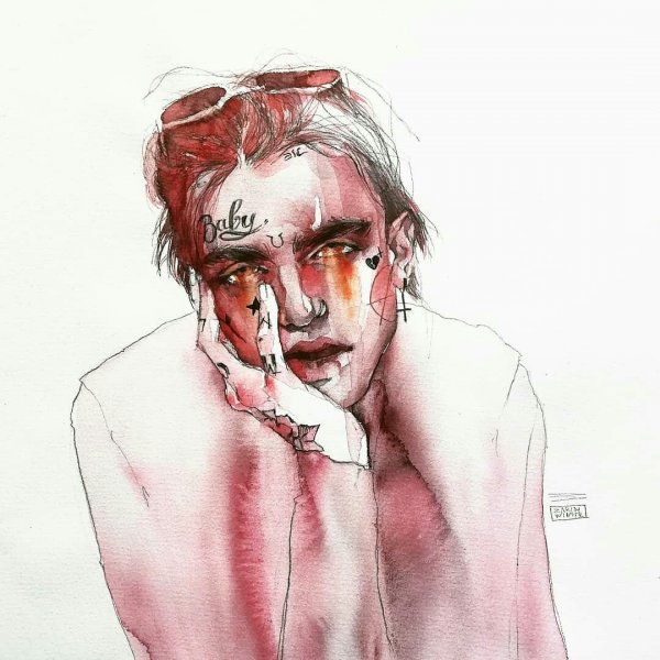 Лил пип акварелью