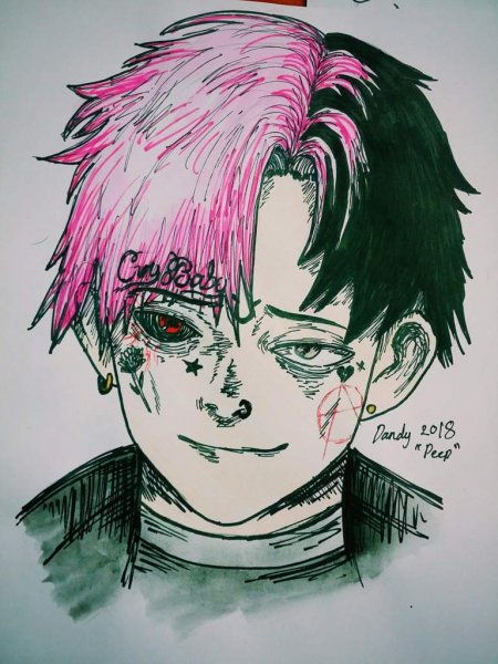 Лил пип аниме арт