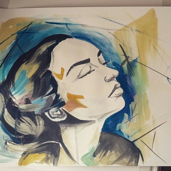 Наброски гуашью