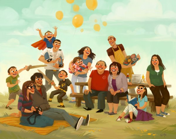 Арты большой семьи