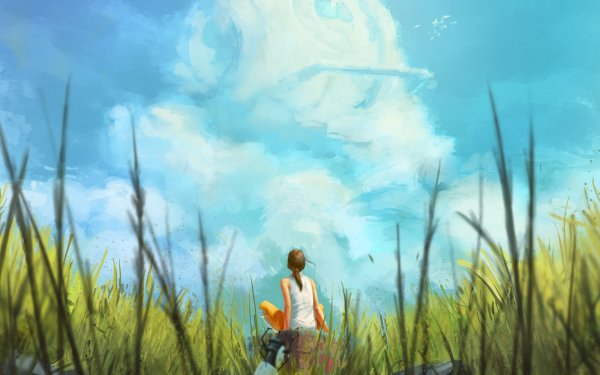 Человек и пейзаж арт