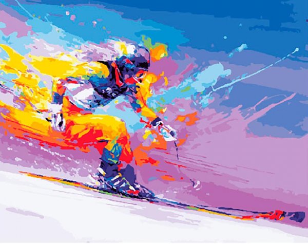 Горнолыжный спорт живопись