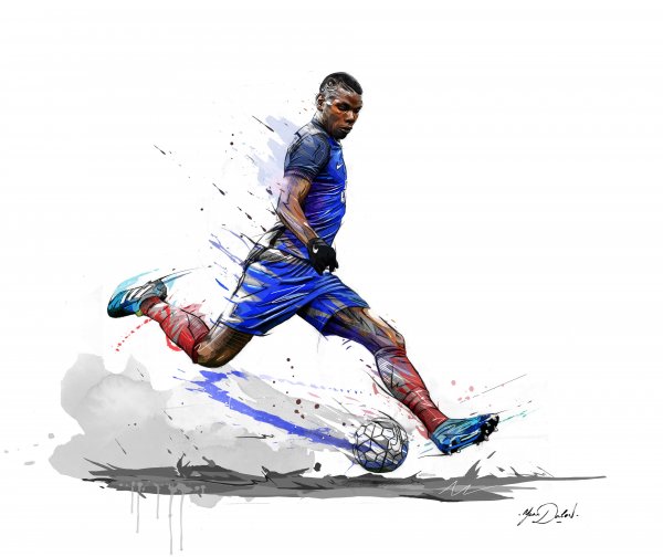 Футбол акварель