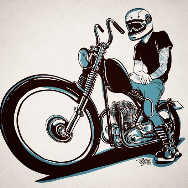 Нарисовать байкера
