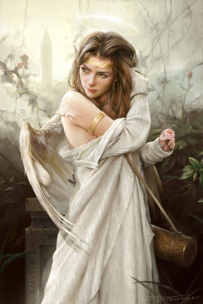 Девушка в белом фэнтези