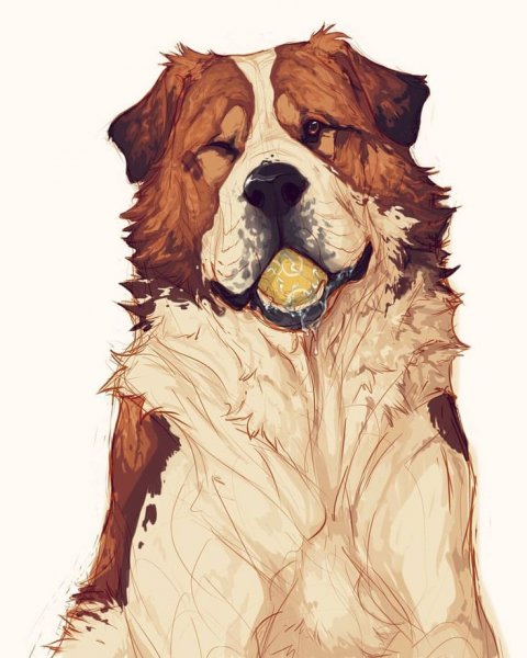 Собака арт легкий