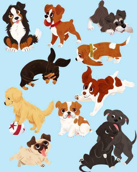 Мультяшные собаки