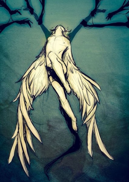 Падающий ангел арт