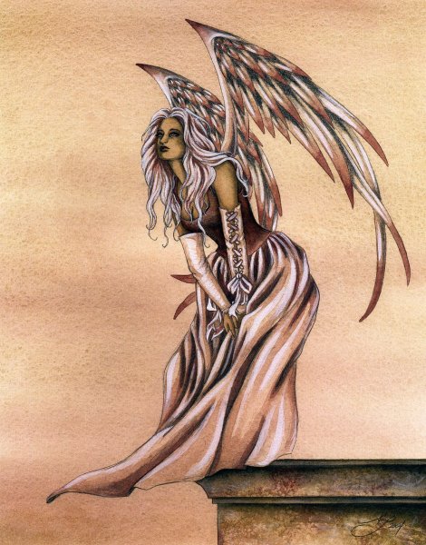 Ангел арт рисунок