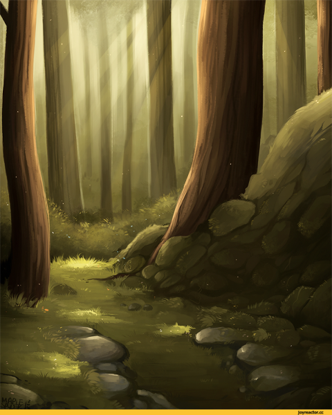 Нарисованный лес