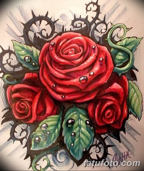 Татуировка лоза с шипами