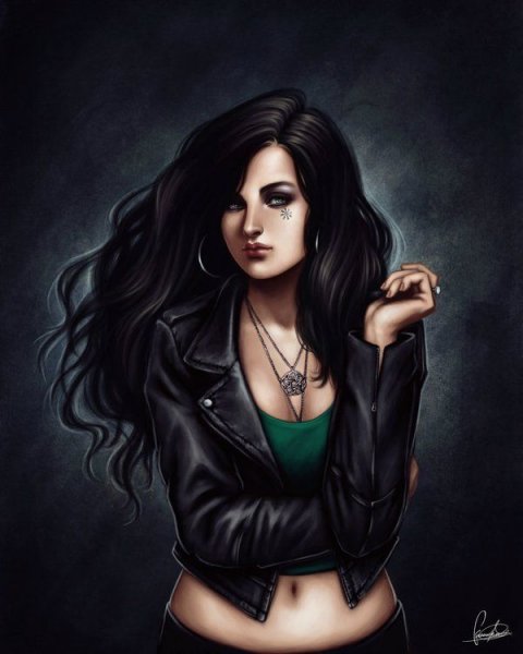 Брюнетка арт