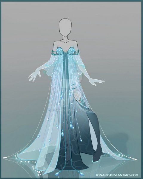 Нарисованное зеленое платье