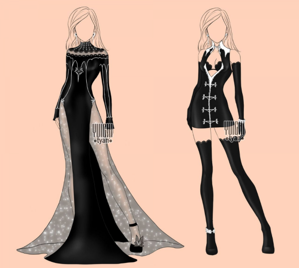 Красивые платья для рисования