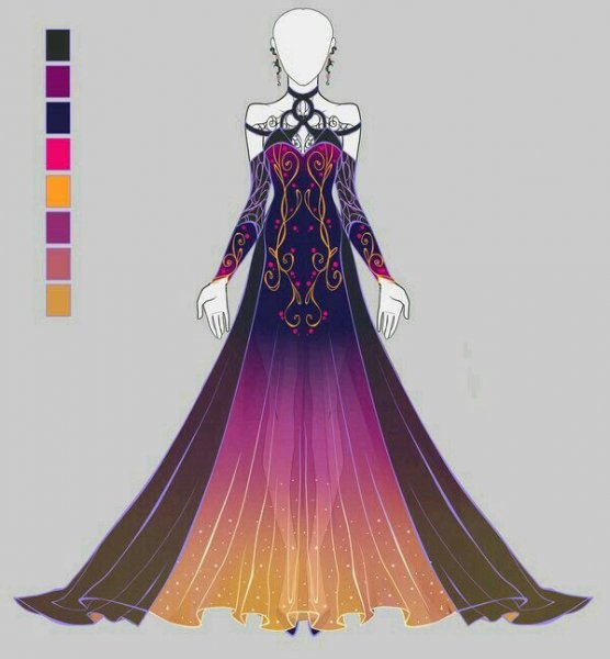 Красивые платья для рисования