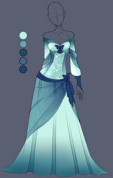 Девушка в пышном платье арт