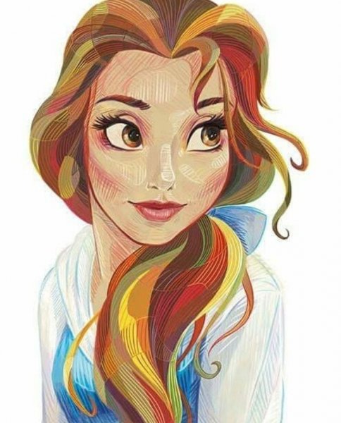 Принцессы Дисней в стиле 2021 Бель