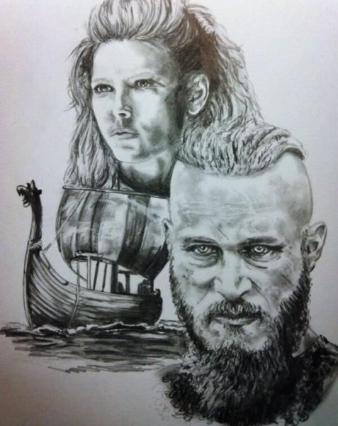 Викинги рисунки карандашом