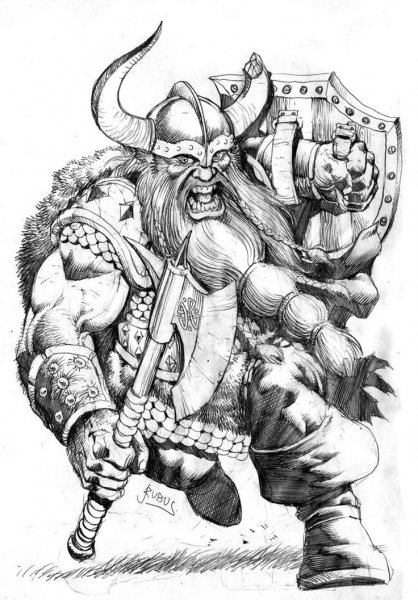 Тату дракар Рагнара