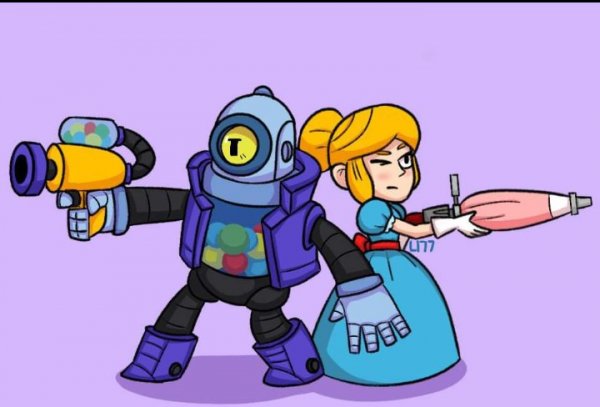 Рико и Пайпер БРАВЛ старс арт