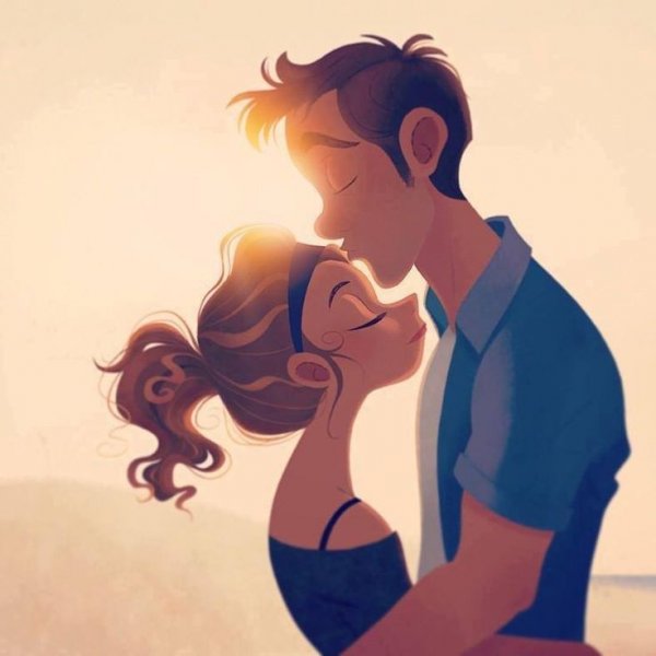 Нарисованная влюбленная пара