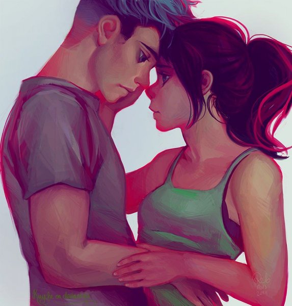 Мультяшные влюбленные