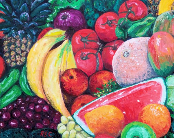 Сочные арты фруктов