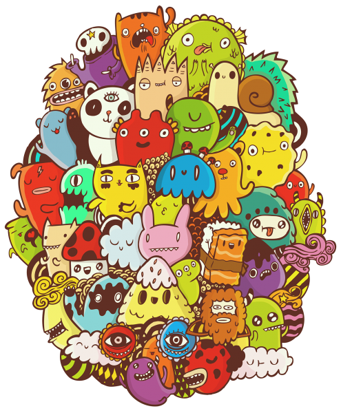 Дудлинг монстрики