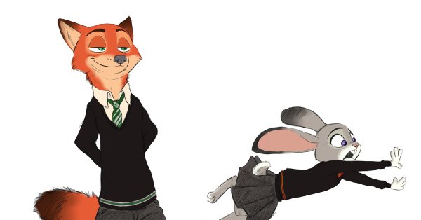 Джуди Хопс и ник Уайльд из мультика