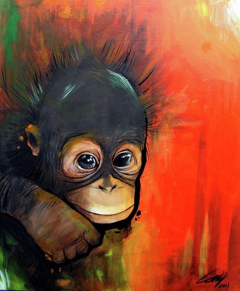 Обезьяна арт