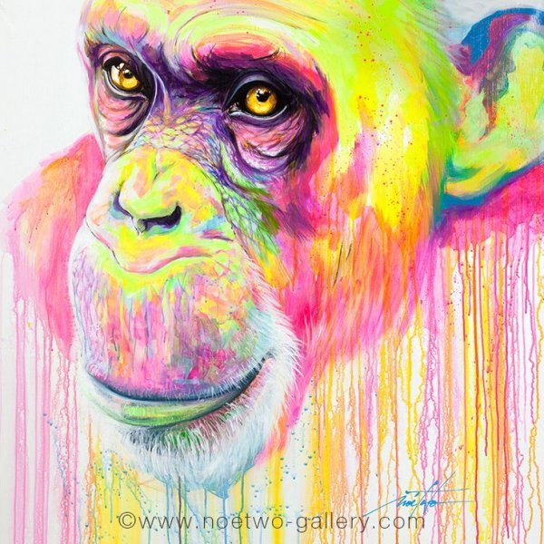 Обезьяна картина яркая