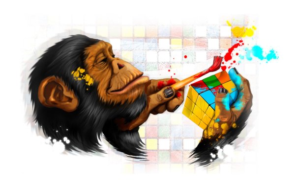 Обезьяна поп арт
