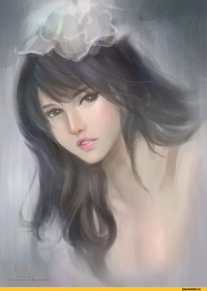 Девушка с ушками арт