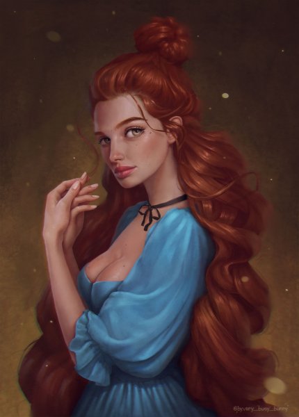 Женщина блондинка арт