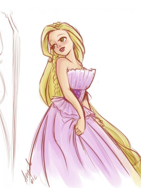 Рапунцель Дисней арт