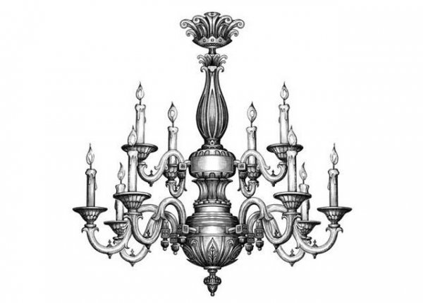 Люстра скетч
