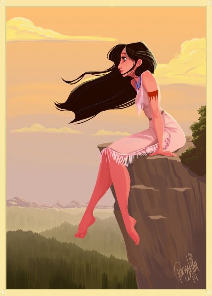 Покахонтас Дисней арт