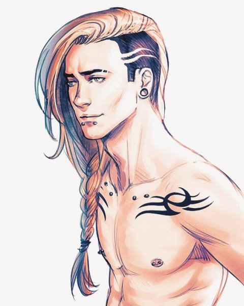 Накаченный мужчина арт