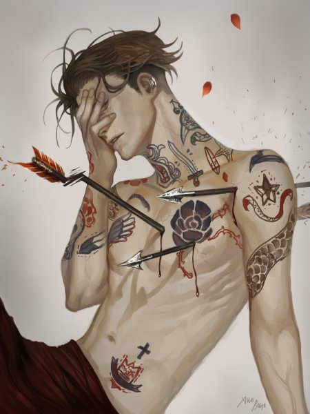 Персонаж в капюшоне арт