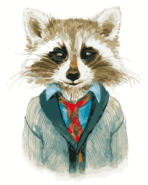 Енот полоскун арт