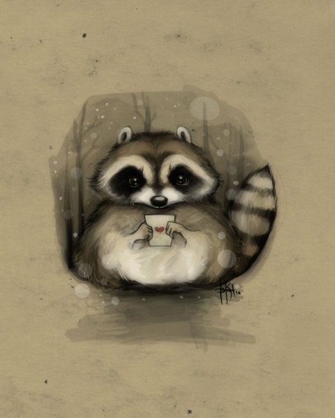 Енот для рисования